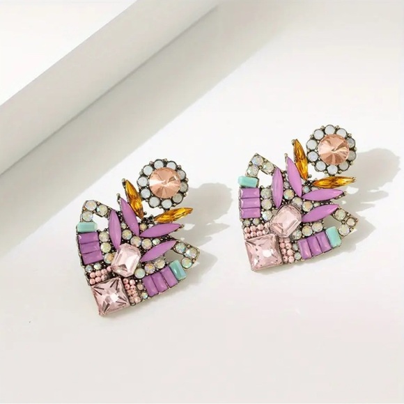Colorful Geometric Earrings - Picture 1 of 1